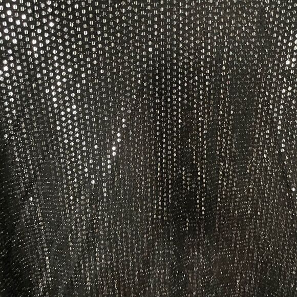 Ro & De black shimmer sequins puff sleeve top - Picture 5 of 7